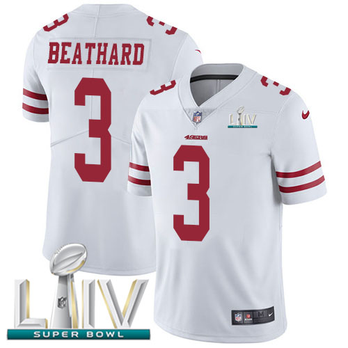 San Francisco 49ers Nike #3 C.J. Beathard White Super Bowl LIV 2020 Youth Stitched NFL Vapor Untouchable Limited Jersey